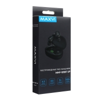 Наушники беспроводные Maxvi MHF-101BT UP, TWS, вакуумные, микрофон, BT 5.3, 200 мАч, черные