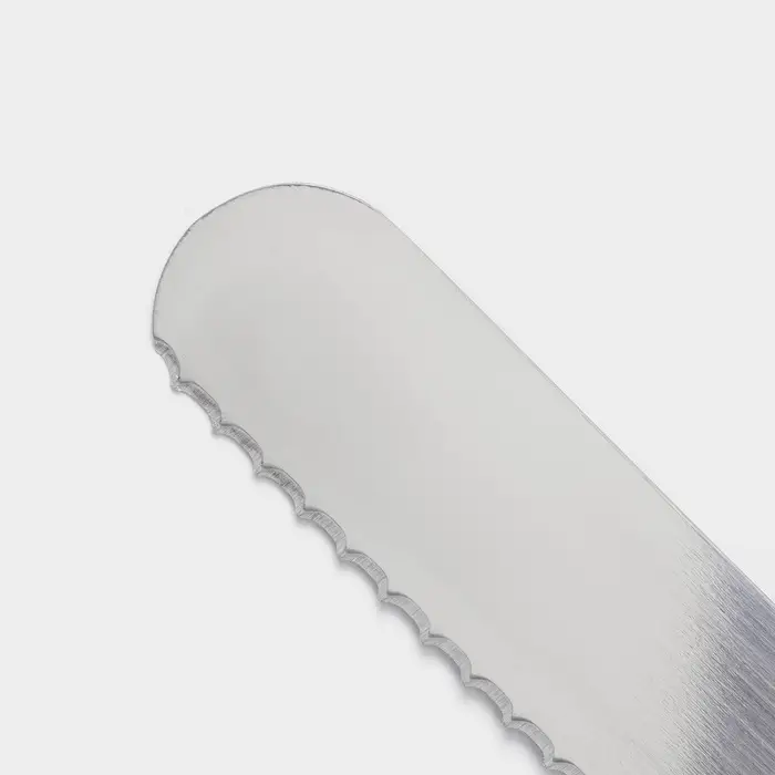 Нож для бисквита крупные зубцы KONFINETTA, длина лезвия 35 см, деревянная ручка