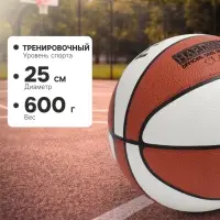 Баскетбольный мяч MINSA Hardwood Classic, PU, клееный, 8 панелей, р. 7, PU, бутиловая камера