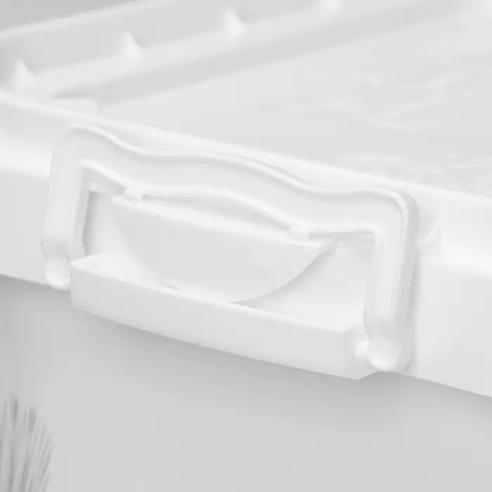 Ёмкость для муки и сахара Альтернатива, 25 л, с декором, пластик, белая, крышка МИКС