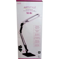 Светильник ARTSTYLE TL-402 LED 3 ур.ярк, подст+струбц, черный, сенс.управл