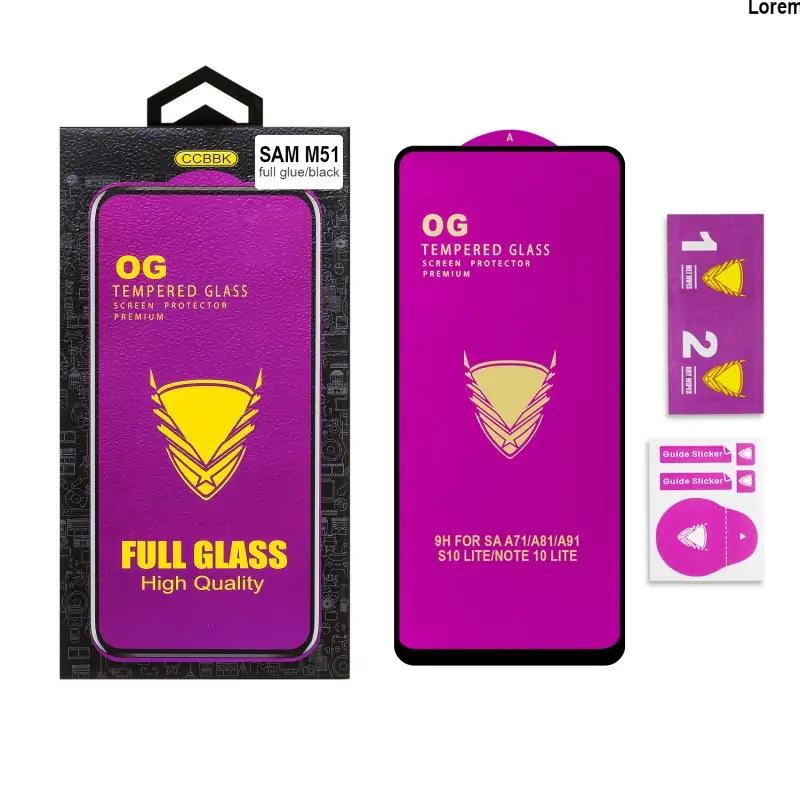 Защитное стекло Samsung A71/M51/S10 Lite/Note 10 Lite OG 3D черные Защитное стекло Samsung A71/M51/S10 Lite/Note 10 Lite OG 3D черные