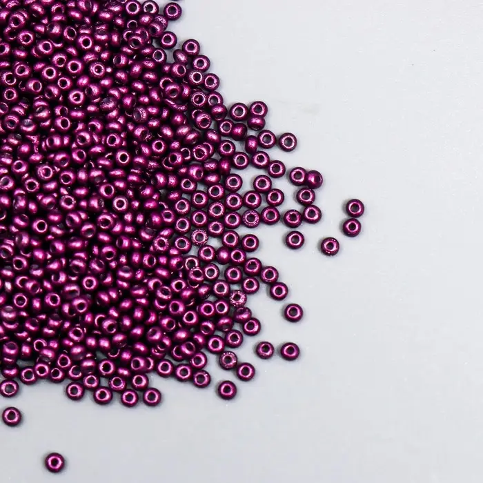 Бисер стекло 11/0  Бисер стекло 11/0 "Металлик. Баклажан" 10 гр