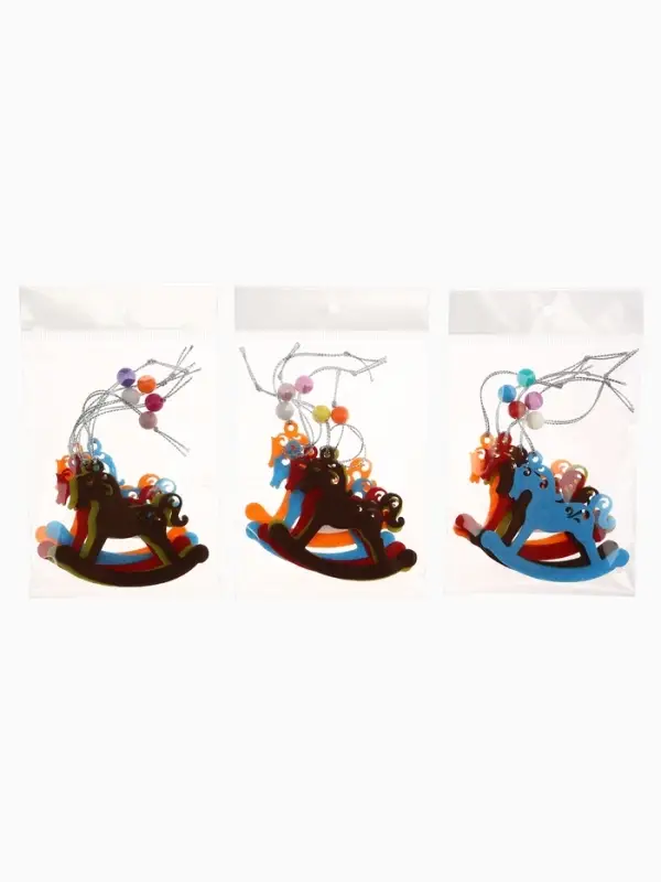 Набор ёлочных украшений Набор ёлочных украшений "Лошадки" 5 шт