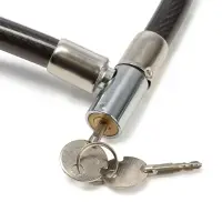 Замок навесной велосипедный ТУНДРА, 14&times;650 мм, 2 ключа, черный