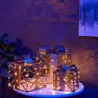 Фигура световая &laquo;Кубы&raquo;, 25&times;20&times;15 см, 90 LED, от батареек AAx8, свечение тёплое белое