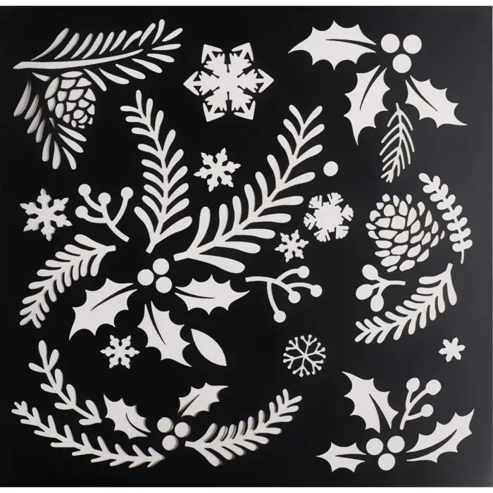 Трафарет для творчества «В зимнем лесу», 15×15 см, пластик Трафарет для творчества «В зимнем лесу», 15×15 см, пластик