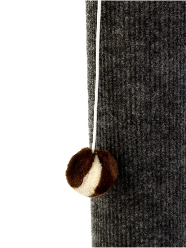 Когтеточка &laquo;Столбик&raquo; Lowcost, 35&times;35&times;85 с, с игрушкой, ковролин, цвет МИКС