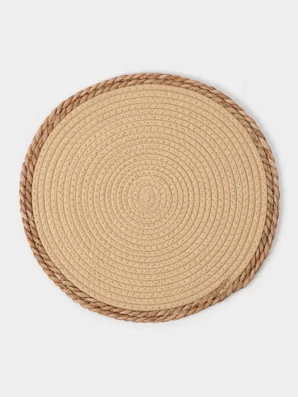 Салфетка плетеная 38х38 см "Мэг" цвет бежевый