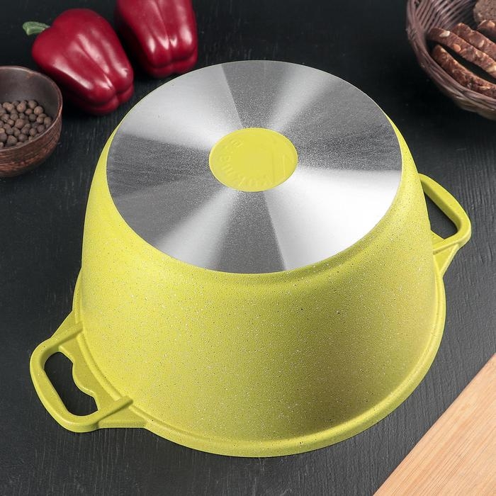 Кастрюля Trendy style, 6 л, антипригарное покрытие, цвет зелёный Кастрюля Trendy style, 6 л, антипригарное покрытие, цвет зелёный