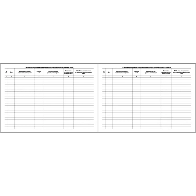 Журнал контроля дез.средств для проведения дез.мер-тий на объектах, 60стр