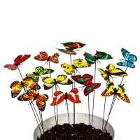 Штекер &laquo;Бабочка Атрис&raquo;, 7&times;7 см/30 см, набор 30 шт., МИКС, Greengo