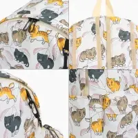 Рюкзак школьный CATS, с пеналом, 29&times;12&times;41 см, бежевый