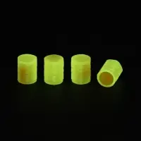 Колпачок на вентиль TORSO, светящийся, набор 4 шт., оранжевый