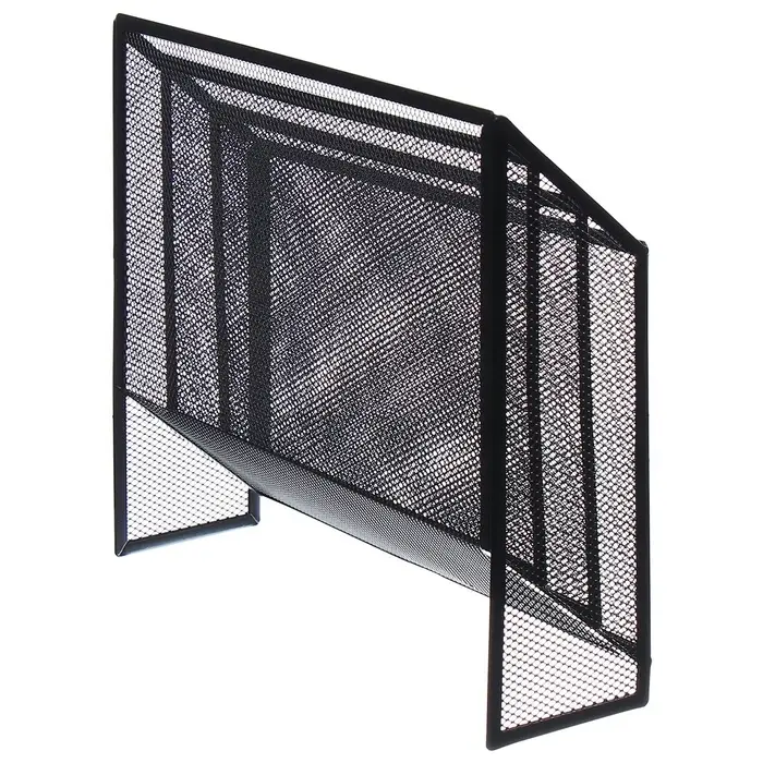 Лоток для бумаг вертикальный, металлическая сетка, 3 отделения, чёрный