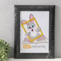 Фоторамка для фото 21х30 см (с ножкой) "Luxe Elegance" пластик, чёрный, (пластик экран)