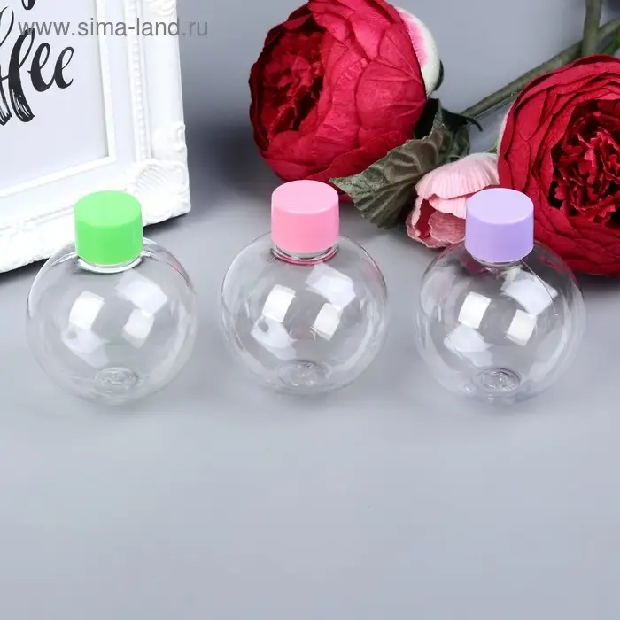 Баночка для скрапбукинга  Баночка для скрапбукинга "Шарик" 90 мл МИКС 7х5х5 см