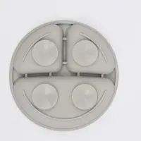 Набор детской посуды для кормления силиконовый с прорезывателем, 5 предм., M&B