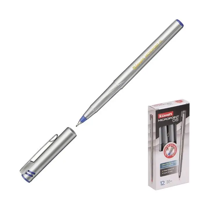 Ручка капиллярная Luxor «Micropoint» чернила синие, узел 0.5 мм, одноразовая Ручка капиллярная Luxor «Micropoint» чернила синие, узел 0.5 мм, одноразовая