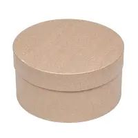 Коробка подарочная круглая, шляпная, крафт, 25&times;12 см