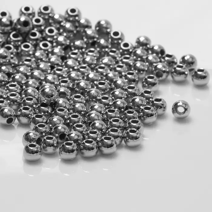 Бусина &laquo;Гематит&raquo; d=4мм, (набор 10 г), цвет серебро