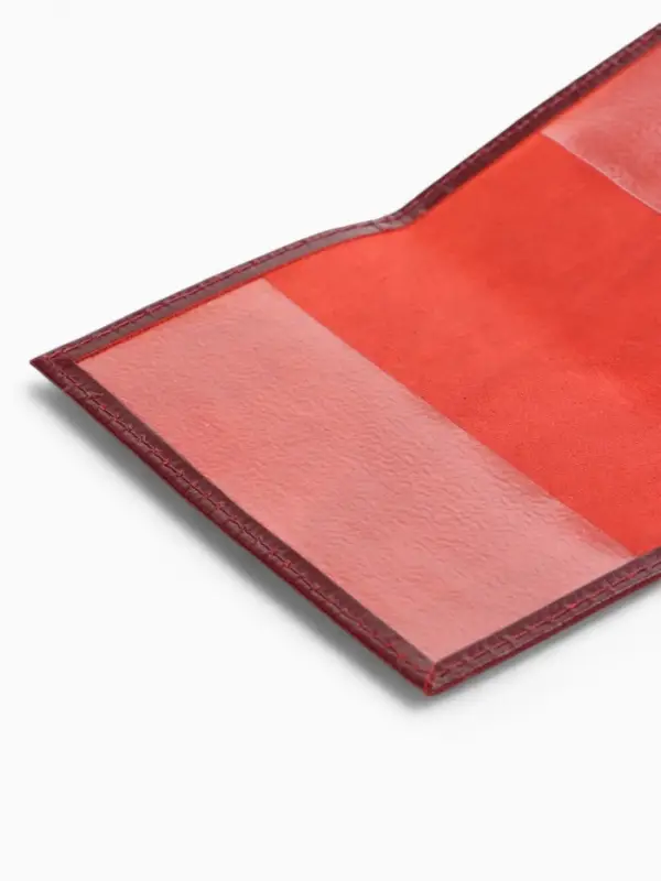 Обложка для пенсионного удостоверения, бордовая