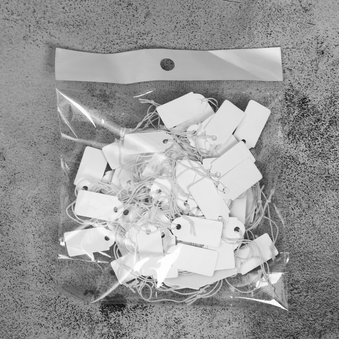 Ценник набор 100шт,1,3×2,6, цвет белый Ценник набор 100шт,1,3×2,6, цвет белый