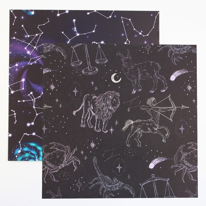 Набор бумаги для скрапбукинга «Космос внутри», 12 листов, 30.5 х 30.5 см, 180 г/м² Набор бумаги для скрапбукинга «Космос внутри», 12 листов, 30.5 х 30.5 см, 180 г/м²