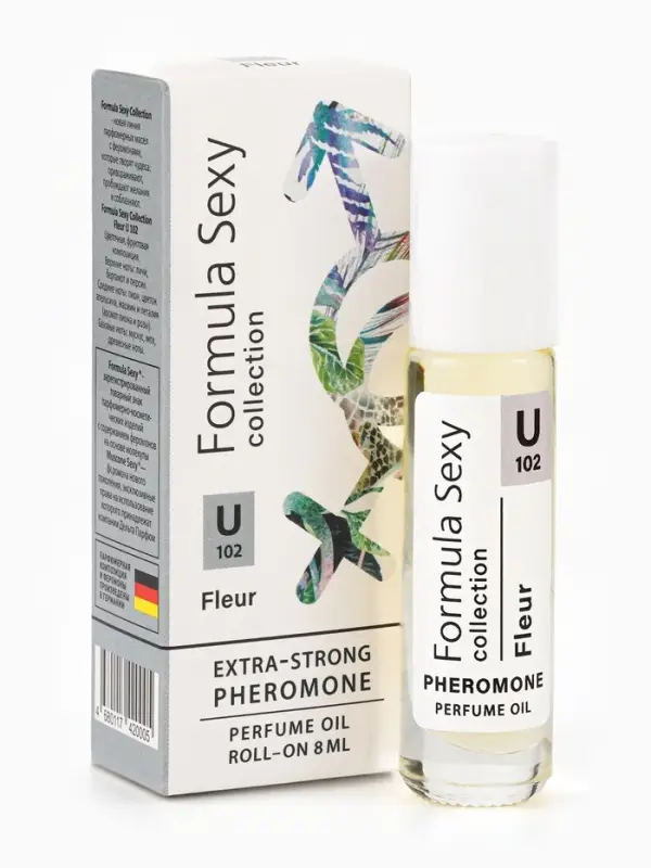 Парфюмерное масло женское с феромонами Formula Sexy Collection Fleur U102, 8 мл (по мотивам Fleur Narcotique (Ex Nihilo)