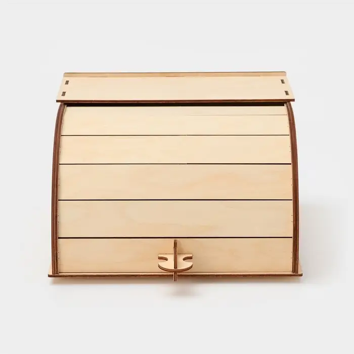 Хлебница деревянная, 26&times;26&times;15 см, бежевая