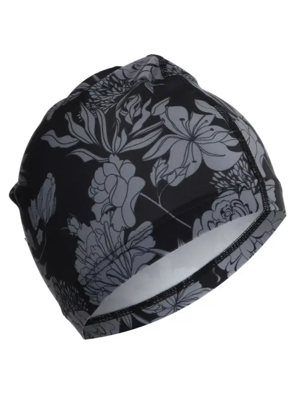Шапочка для плавания взрослая ONLYTOP Flowers, тканевая, обхват 54-60 см
