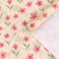 Бумага упаковочная крафт &laquo;Розовые цветы&raquo;, 50&times;70 см