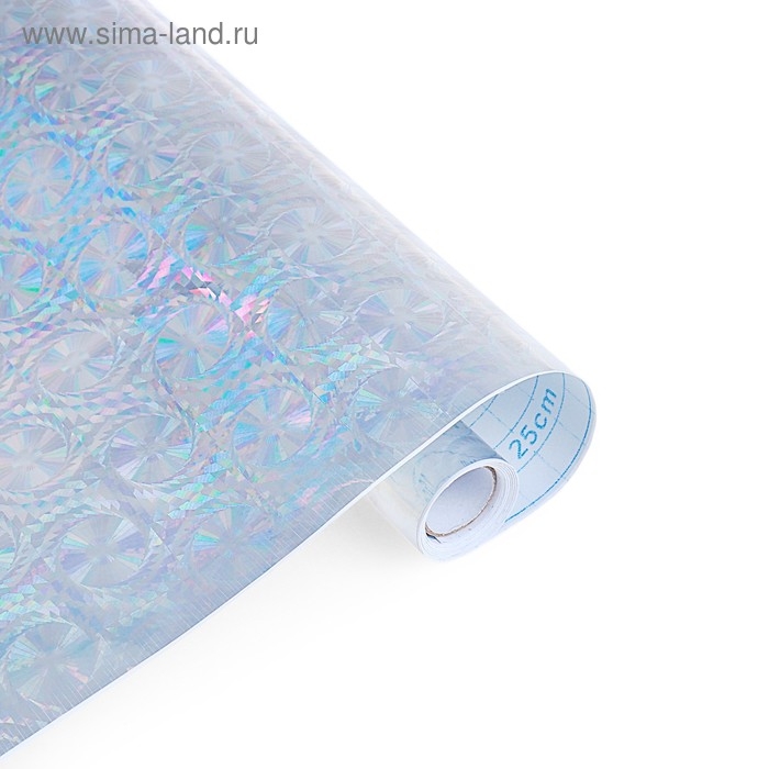 Пленка самоклеящаяся, голография, серебристая, 1024, 0.45 х 3 м, 3 мкр Пленка самоклеящаяся, голография, серебристая, 1024, 0.45 х 3 м, 3 мкр