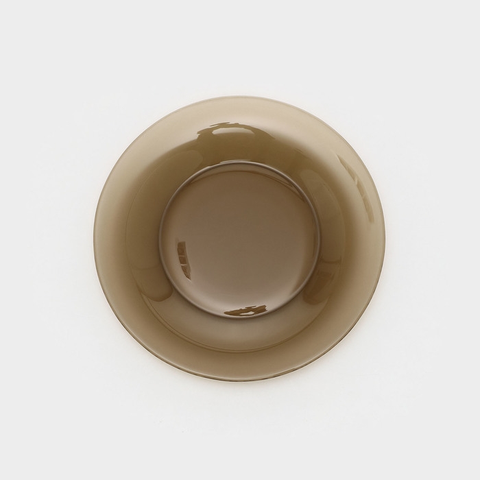 Тарелка десертная стеклянная Ambiente Eclips, d=19,6 см, цвет коричневый Тарелка десертная стеклянная Ambiente Eclips, d=19,6 см, цвет коричневый