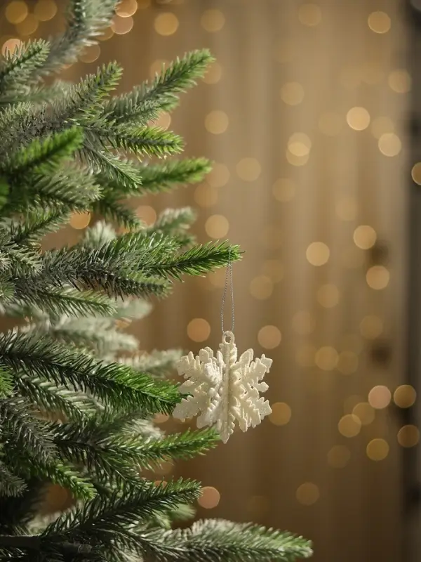 Ёлочные игрушки набор 2 шт. &laquo;Зимнее волшебство. Снежинка объёмная&raquo;, 7&times;6 см, белый