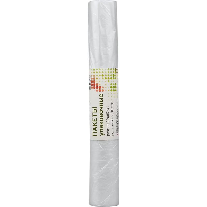 Пакет фасовочный 40х60см,11мкм,ПНД,прозр,100шт./рул