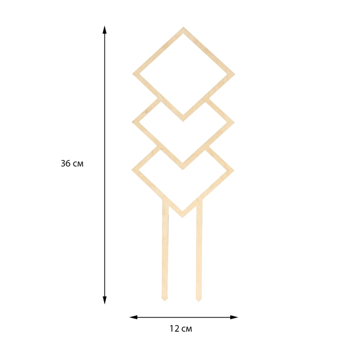 Шпалера, 36 × 12 см, дерево, «Ромб», Greengo Шпалера, 36 × 12 см, дерево, «Ромб», Greengo