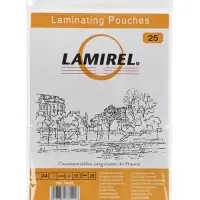 Пленка д/ламинирования A4 100мкм 25шт, глянцевая, Lamirel