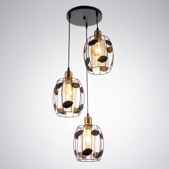 Светильник BayerLux Светильник BayerLux "Лаура" 3хE27 40Вт черный 32х32х100 см