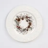 Тарелка новогодняя WY Magical Winter, d=25.5 см, фарфор, без упаковки