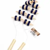 Массажёр-лента для спины, 9 звеньев, деревянный, с шипами, 84&times;7.5&times;3 см, МИКС