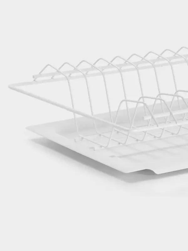 Сушилка для посуды с поддоном для шкафа 60 см, 56.5&times;25.6 см, белая