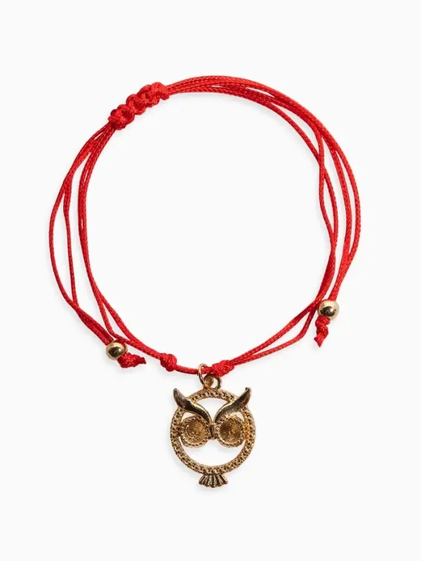 Браслет-оберег &laquo;Став&raquo;, на здоровье, сова, цвет золото, 8 см