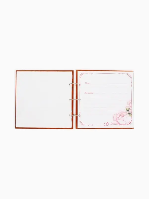 Книга пожеланий на свадьбу, в деревянной обложке &laquo;Узоры&raquo;