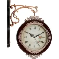 Часы настенные двусторонние &laquo;Розы&raquo;, подвес, 41&times;33 см