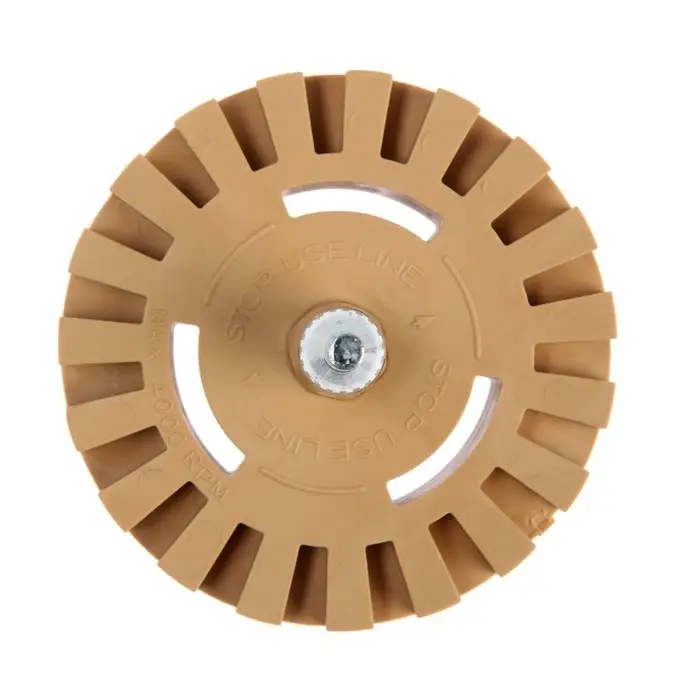 Круг шлифовальный резиновый ТУНДРА, для очистки клея, ценников, скотча, d=100 мм, 20&times;6 мм