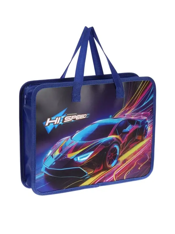 Папка с ручками &laquo;Автомобиль&raquo;, А4, пластиковая, 70 мм, 322&times;256 мм