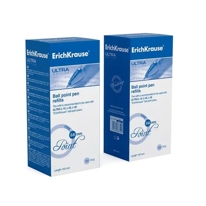 Стержень шариковый ErichKrause, для ручек Ultra и других, узел 0.7 мм, чернила синие, супермягкое письмо, длина стержня 140 мм Стержень шариковый ErichKrause, для ручек Ultra и других, узел 0.7 мм, чернила синие, супермягкое письмо, длина стержня 140 мм