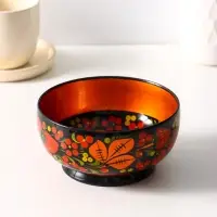 Салатник деревянный хохлома &laquo;Средний&raquo;, 14&times;7.5 см