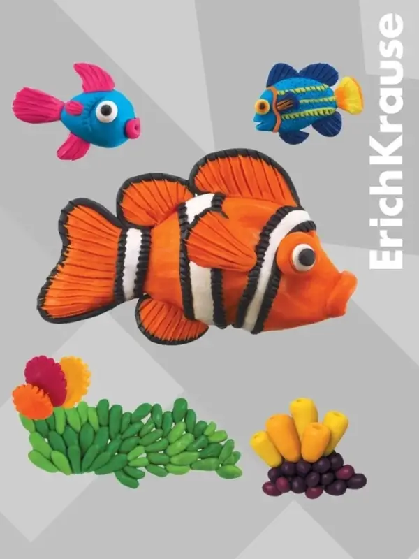 Пластилин ErichKrause Basic light pack, 10 цветов, 160 г, европодвес, в пакете